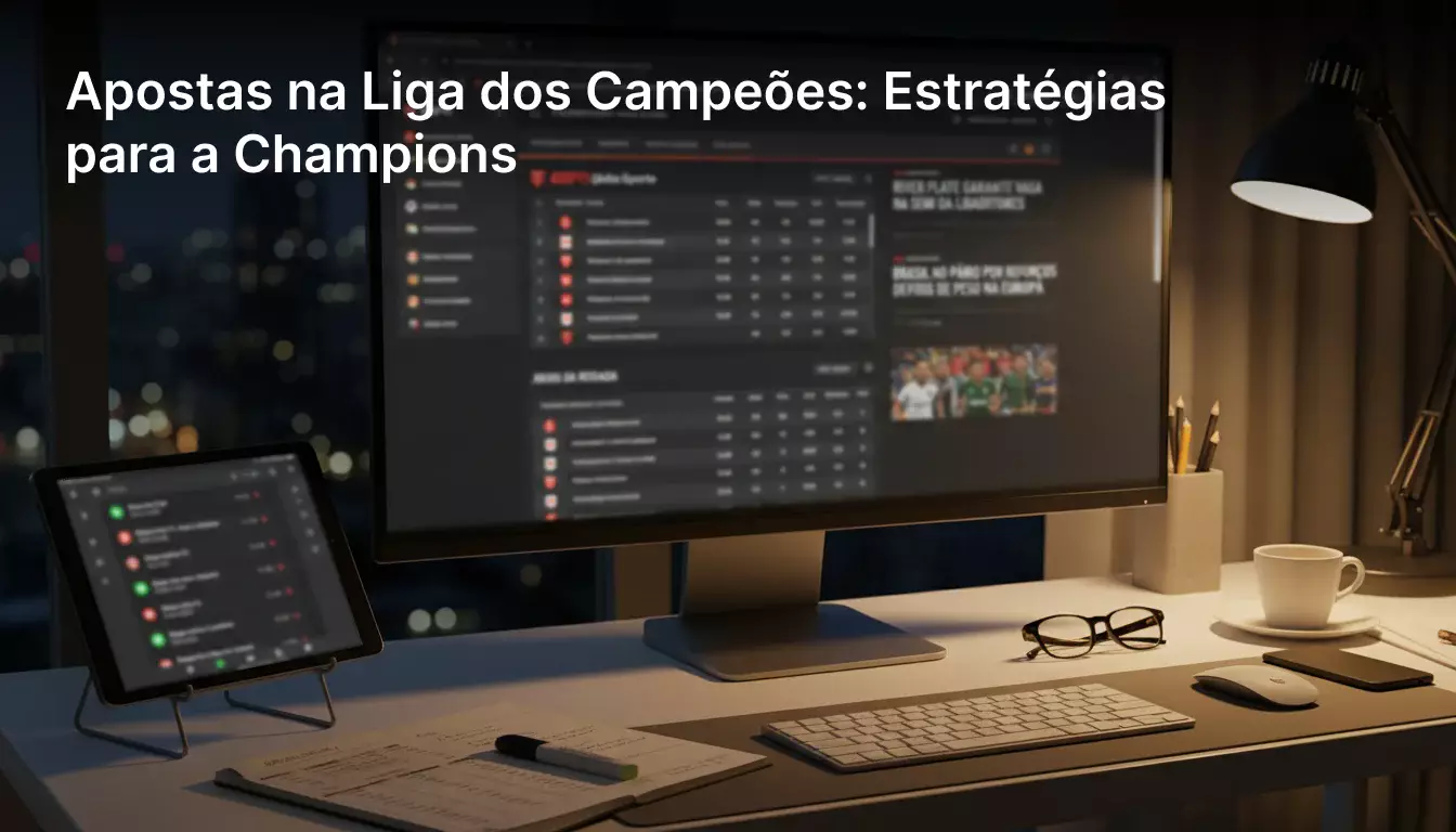 Ecrã mostrando estatísticas e notícias de futebol brasileiro