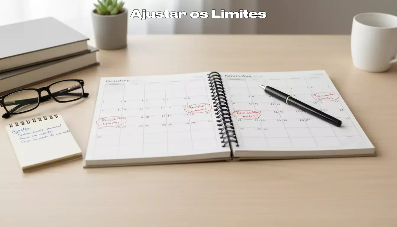 Calendário com marcações mostrando revisão periódica de limites