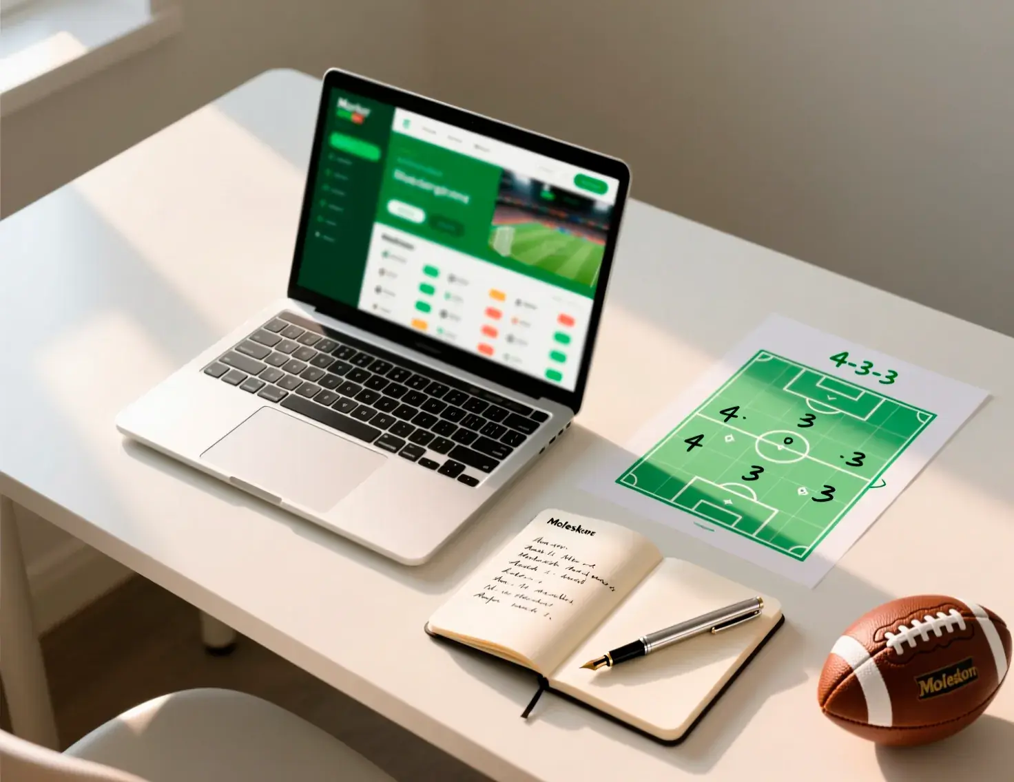 Espaço de trabalho para análise de mercados de apostas no futebol